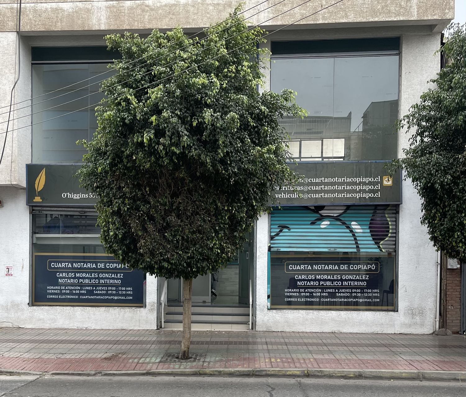 Fachada de la Cuarta Notaría de Copiapó en O'Higgins 555